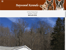 Tablet Screenshot of baywoodkennels.com